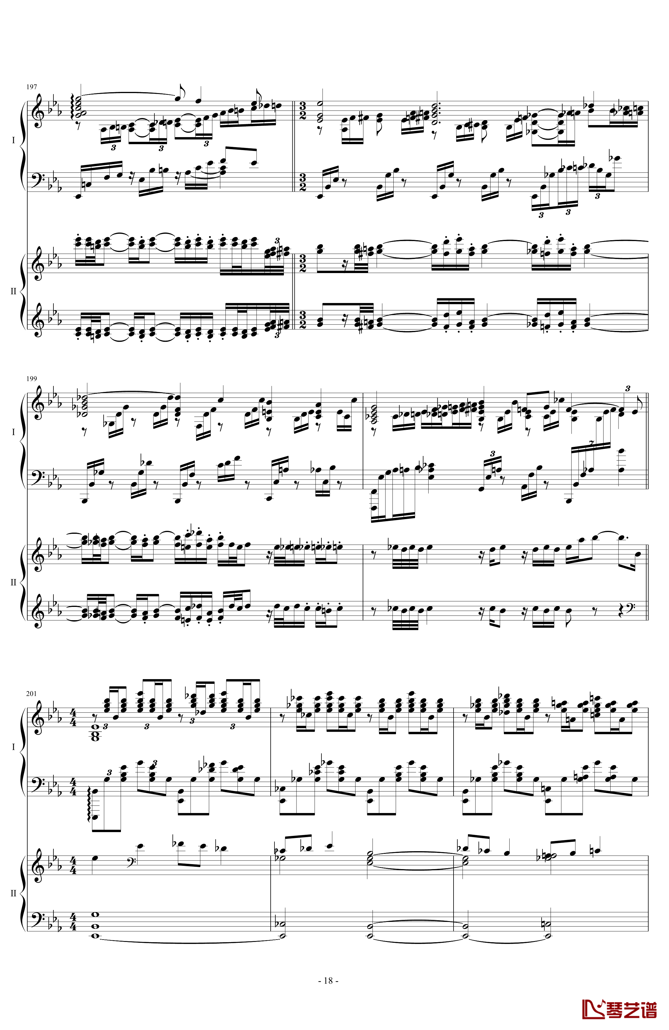 拉三第三乐章41页双钢琴钢琴谱-最难钢琴曲-拉赫马尼若夫18