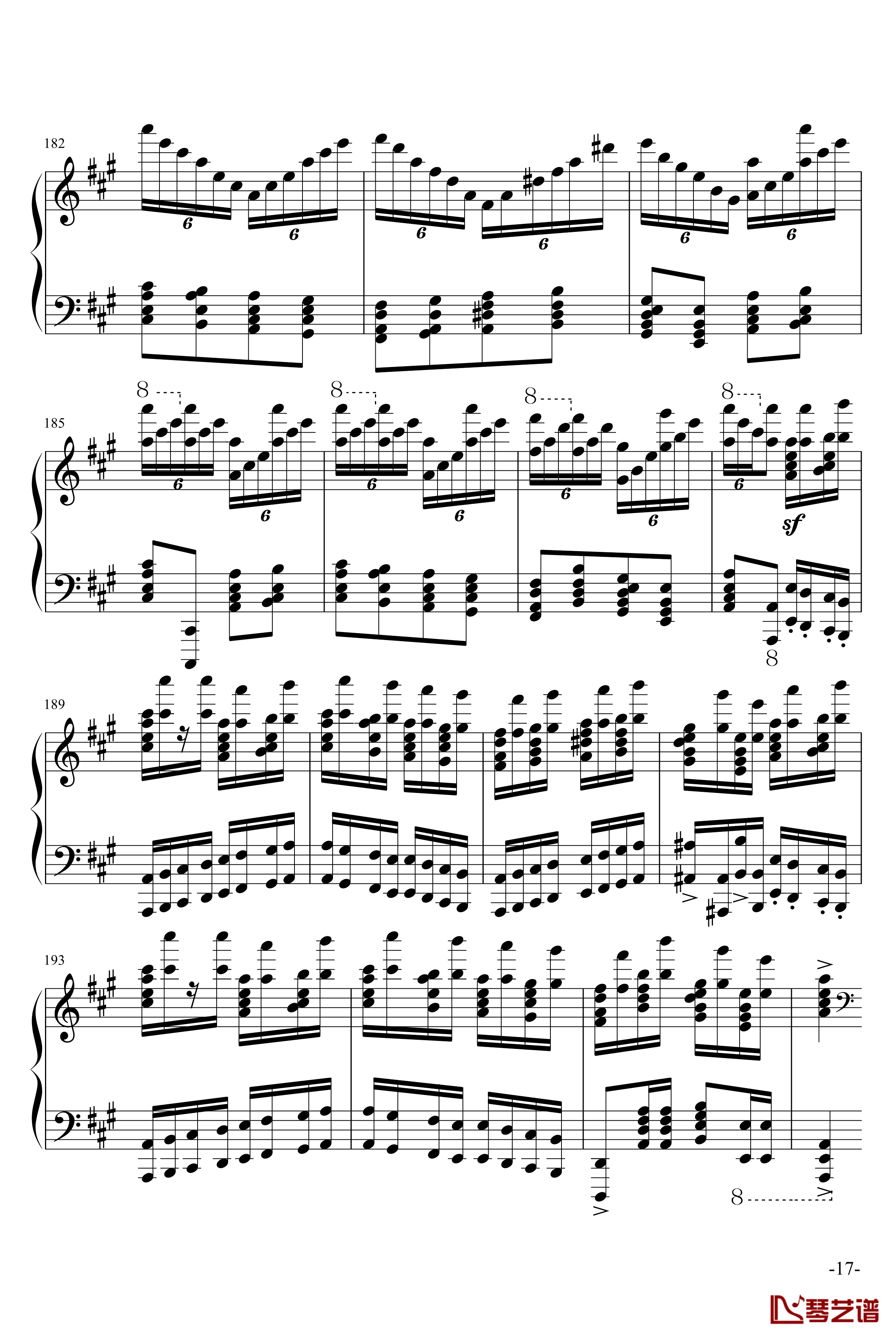 玩命版土耳其进行曲钢琴谱-莫扎特17
