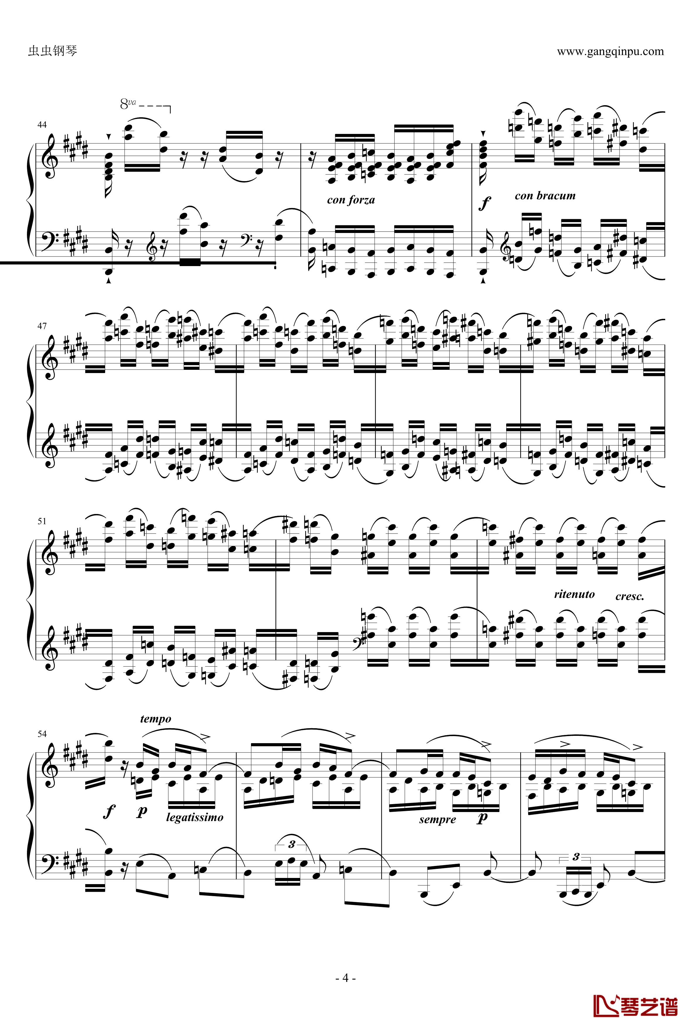 肖邦练习曲钢琴谱-Etude OP.10 NO.3-肖邦-chopin4