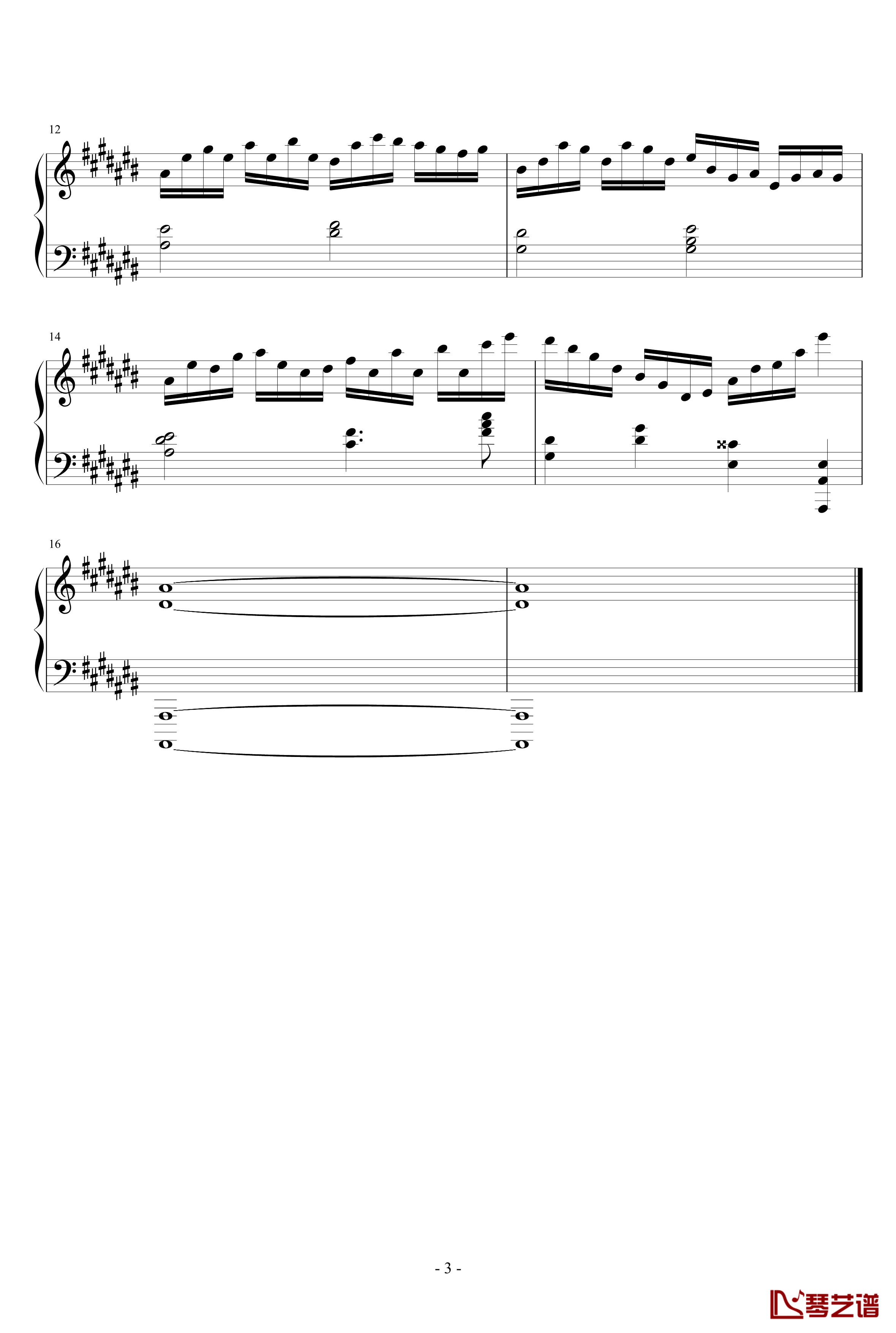 无题钢琴谱-Ｓòrγy.3
