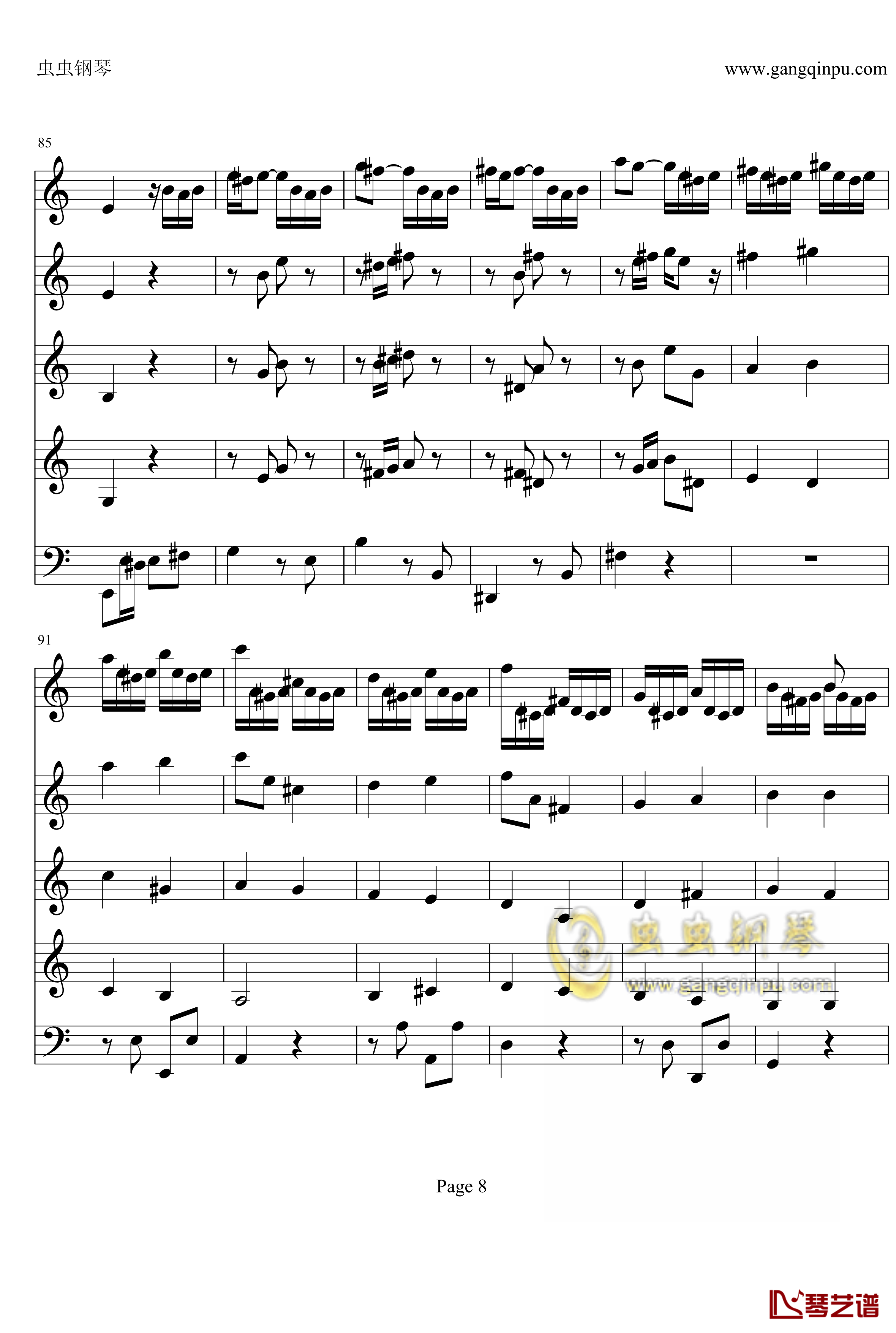 a小调小提琴协奏曲钢琴谱-巴赫-P.E.Bach8