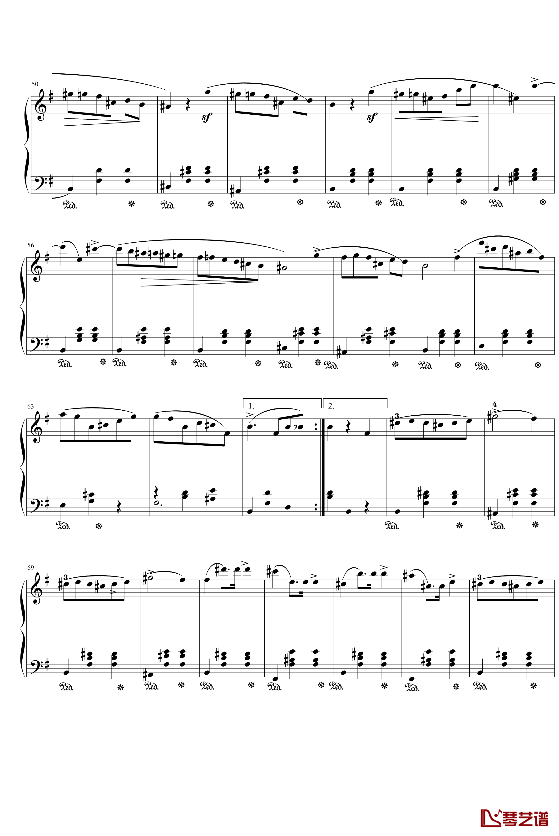 圆舞曲Op.69 No.2钢琴谱-肖邦-chopin3