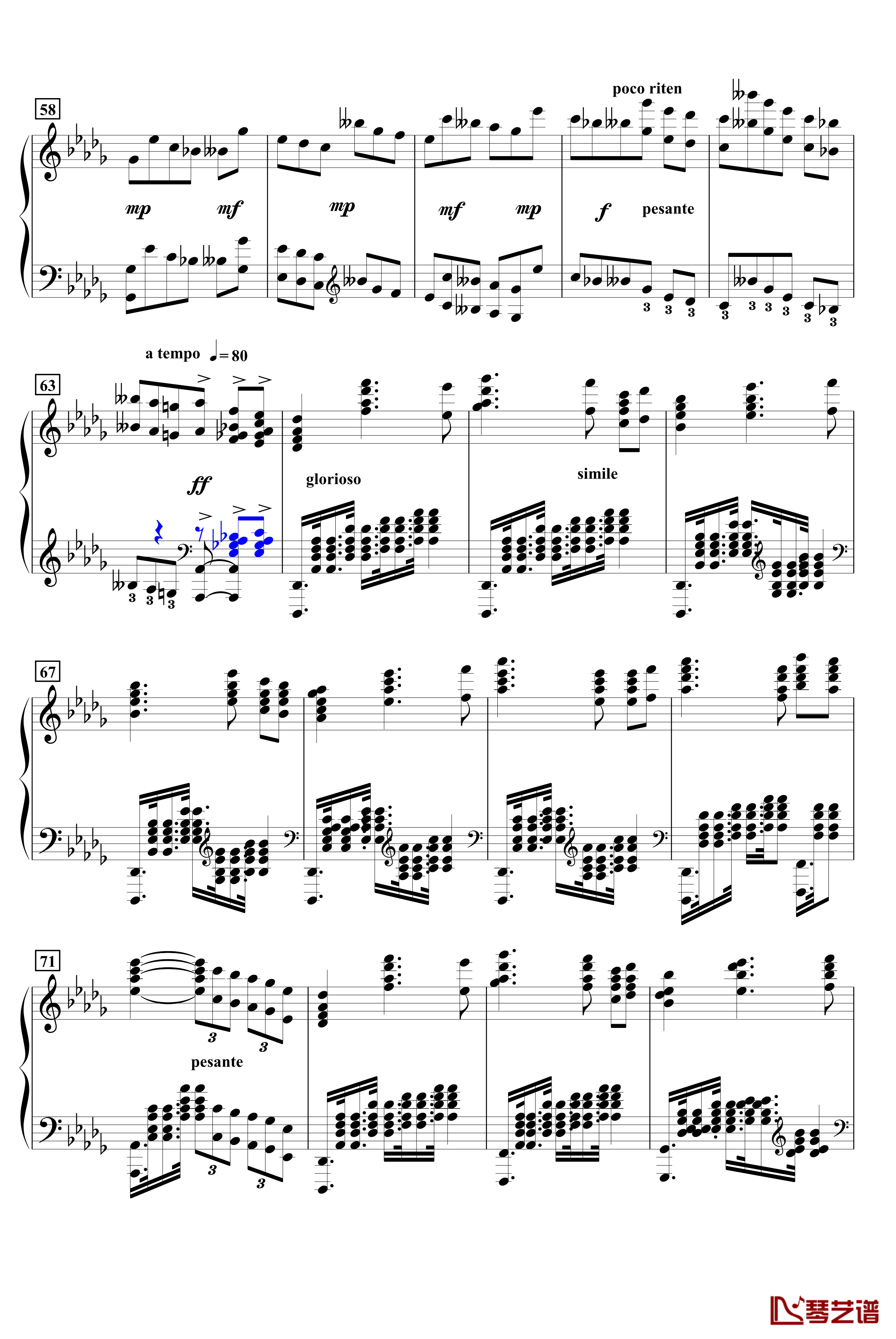 降B小调第一钢琴协奏曲钢琴谱-柴科夫斯基-Peter Ilyich Tchaikovsky5