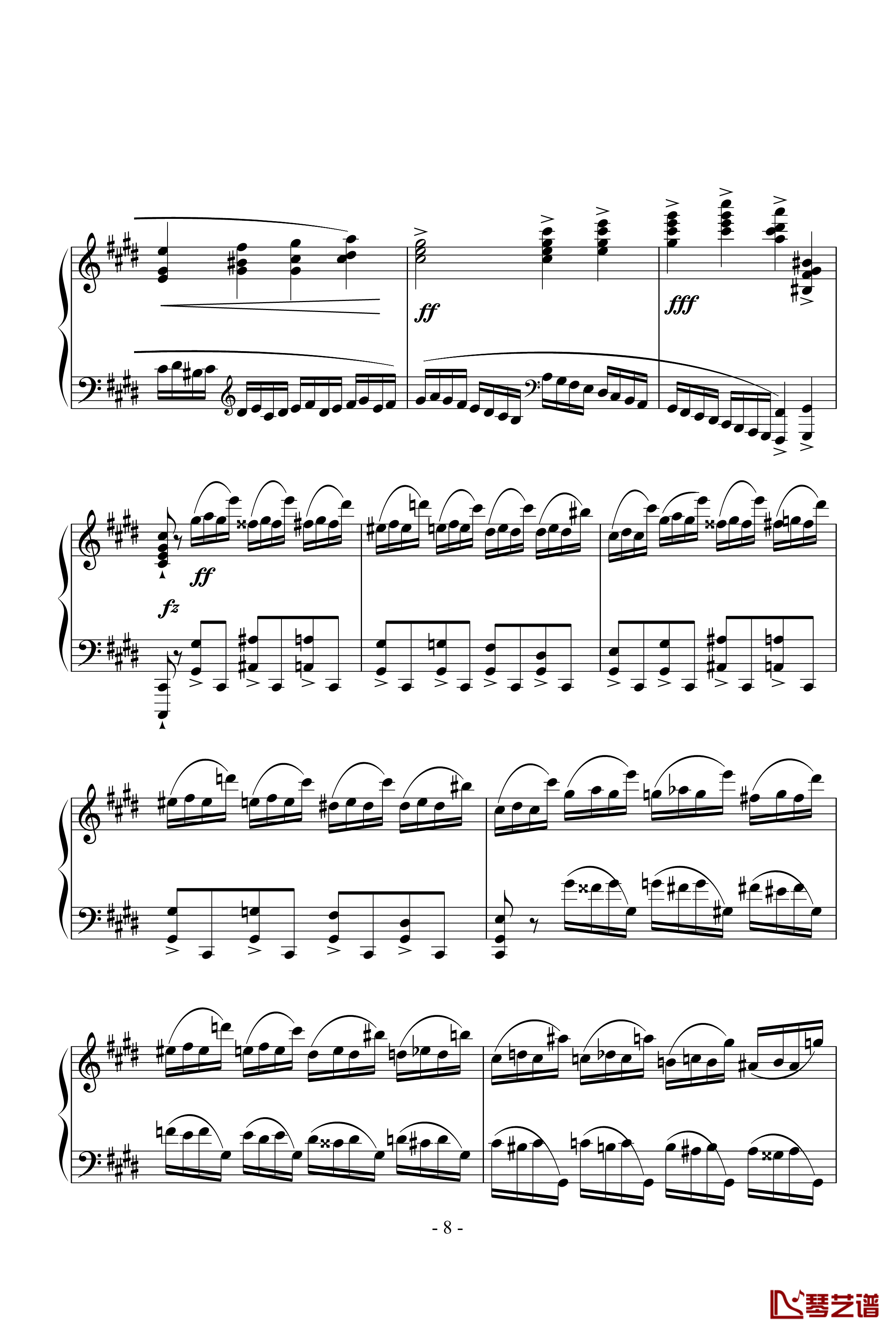 Etude OP.10 NO.4钢琴谱-肖邦练习曲-肖邦-chopin8