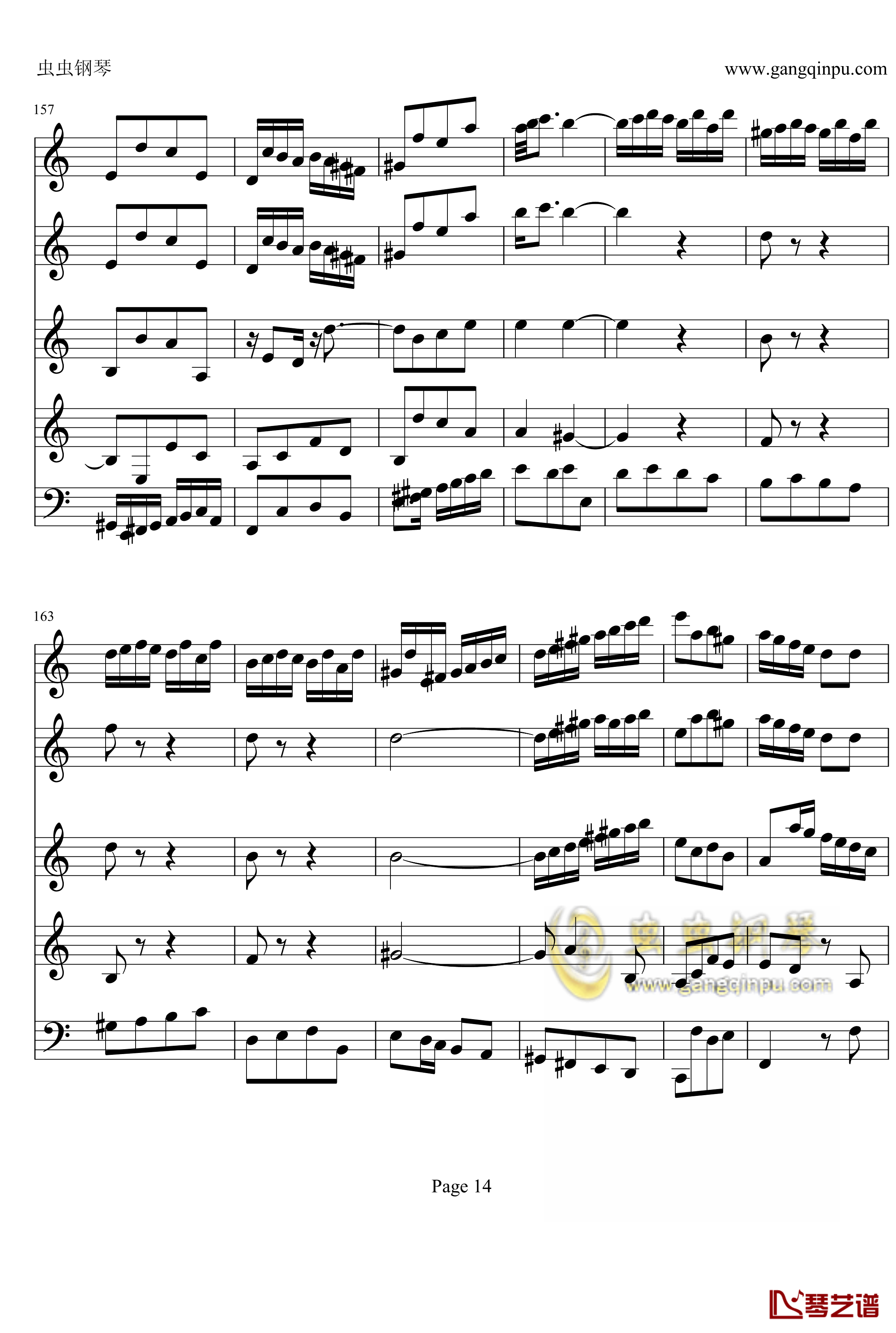 a小调小提琴协奏曲钢琴谱-巴赫-P.E.Bach14