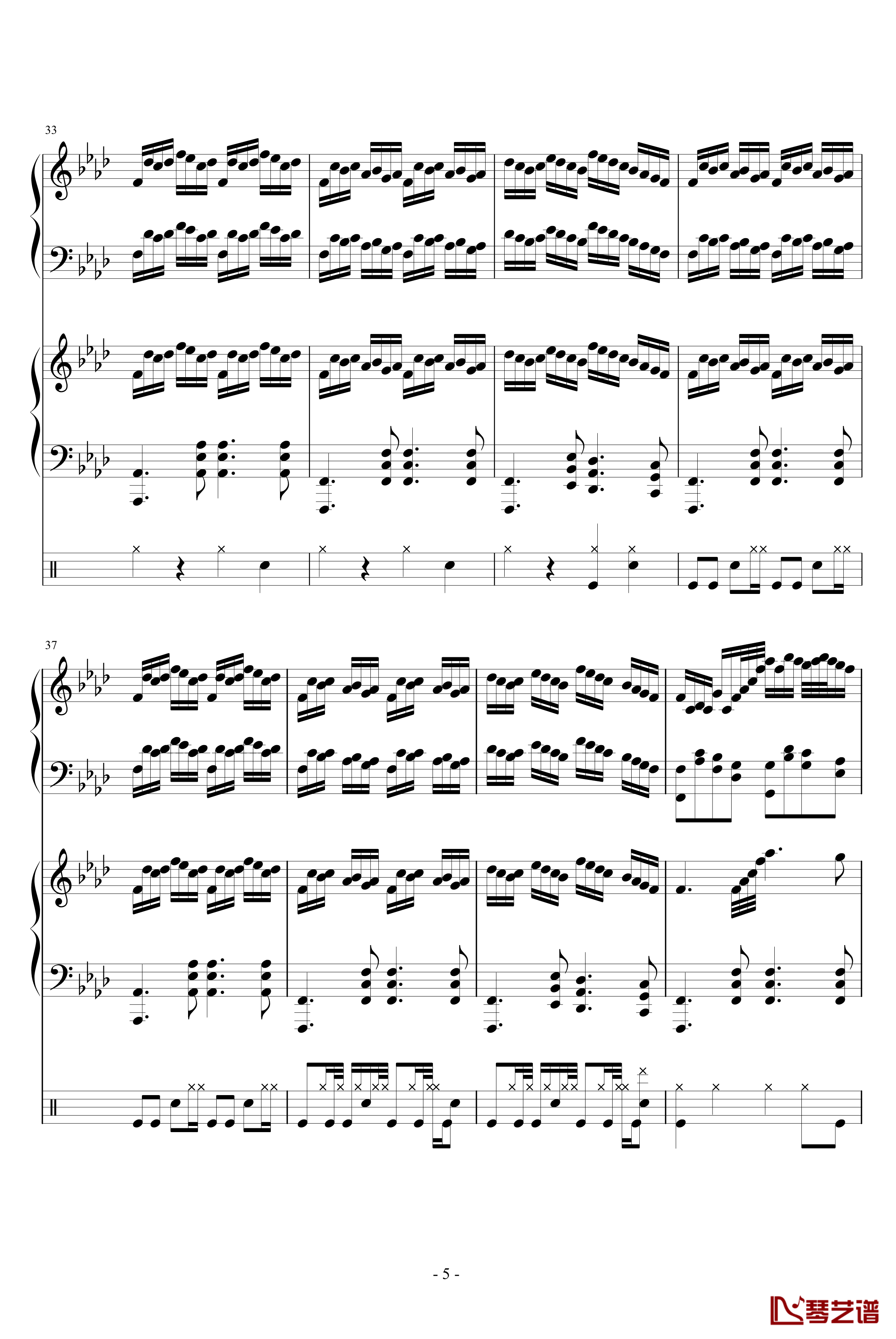 穿越古典的现代钢琴谱-吴越5
