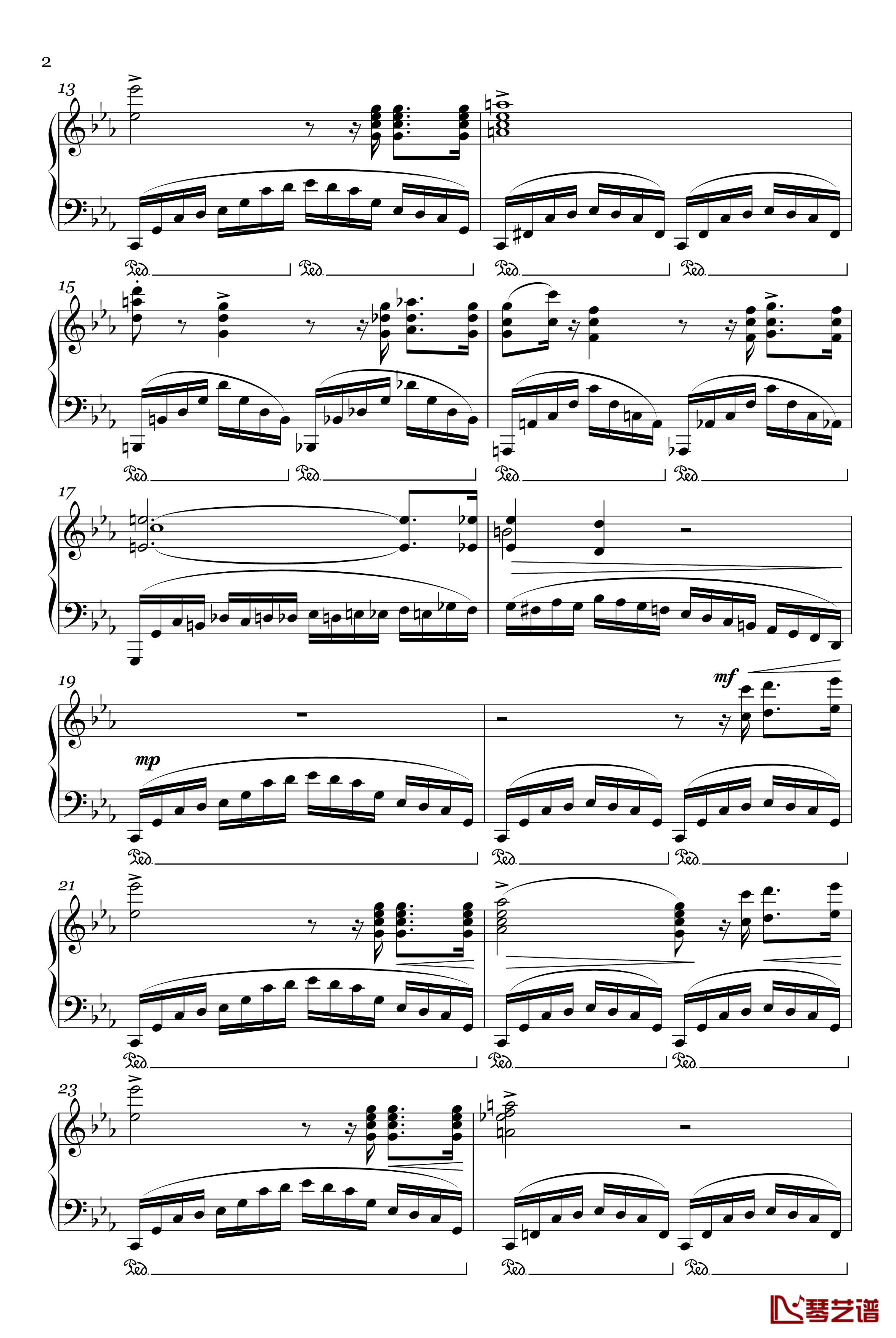 革命练习曲Op.10, No.12钢琴谱-肖邦-chopin2