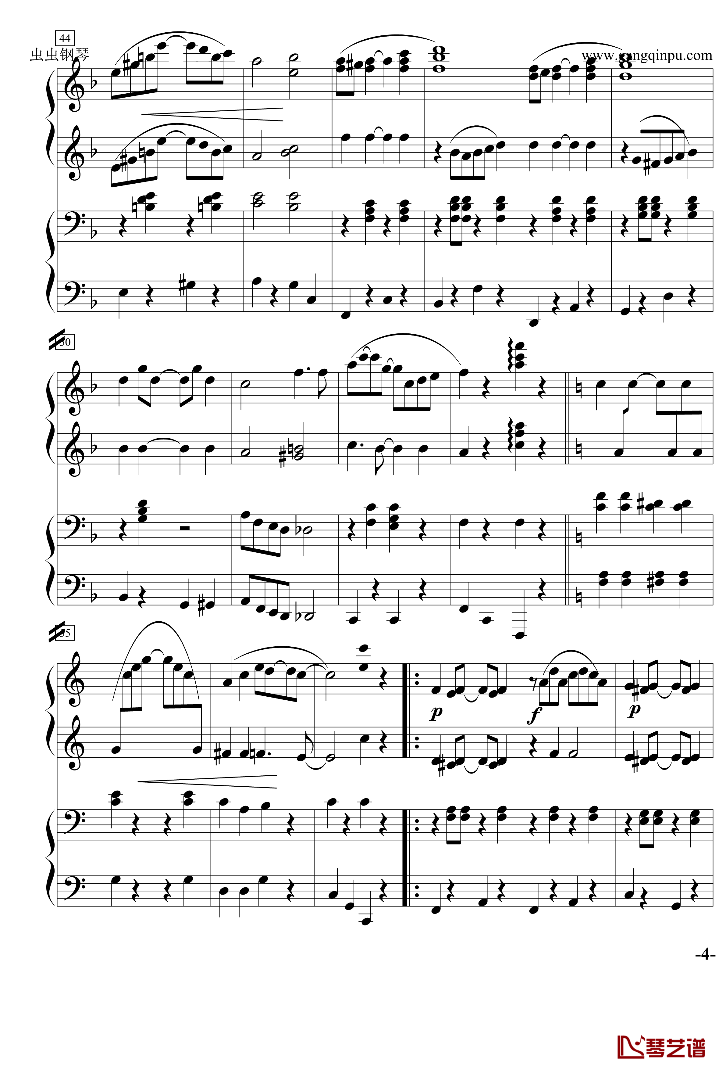 The Entertainer钢琴谱-四手联弹-Scott Joplin4