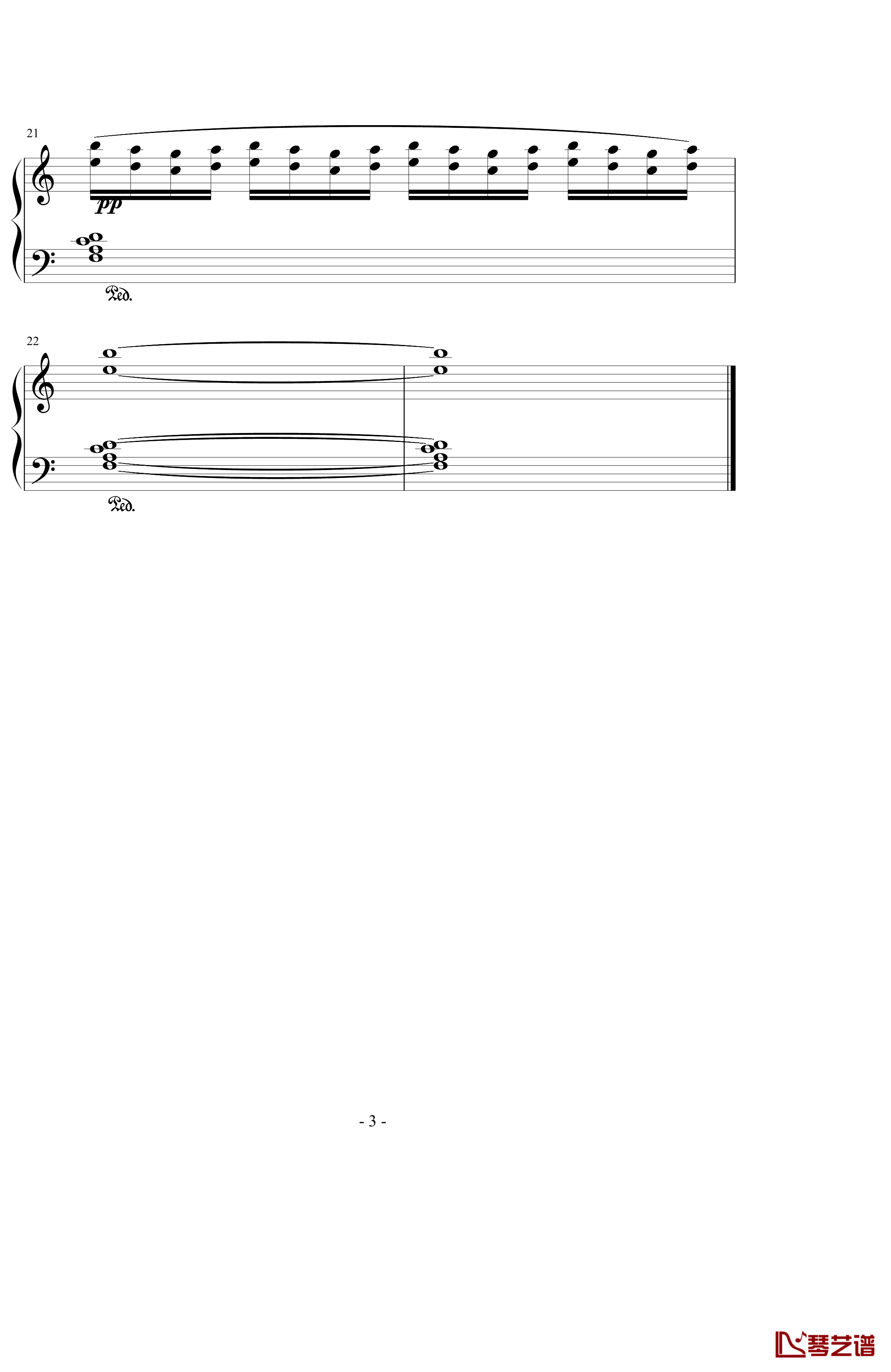 最终幻想XIII主题曲钢琴谱-最终幻想3