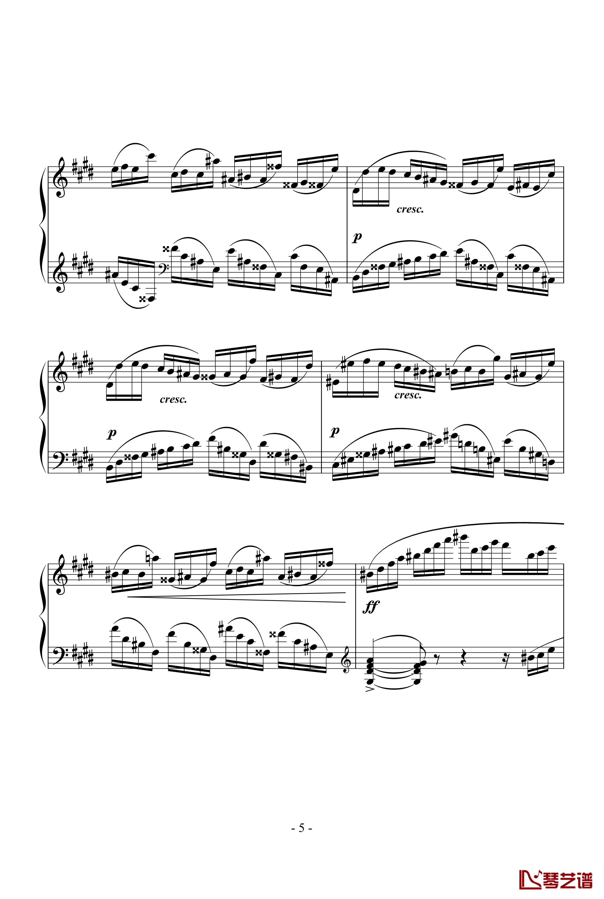 Etude OP.10 NO.4钢琴谱-肖邦练习曲-肖邦-chopin5