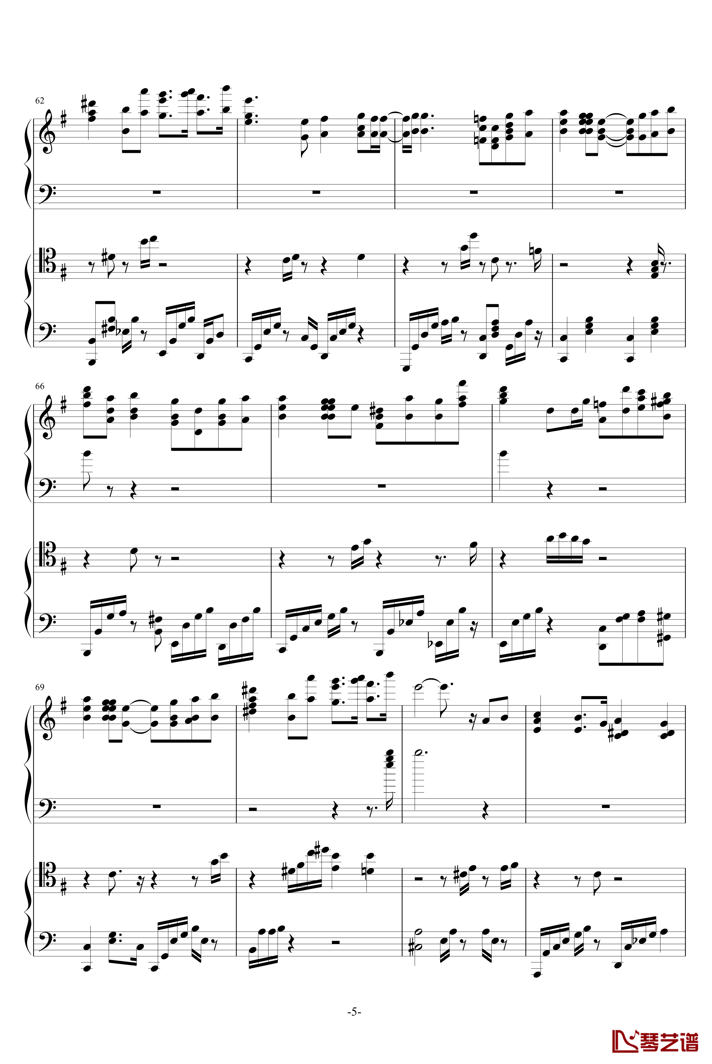 渚Warm Piano Arrange钢琴谱-古河渚5