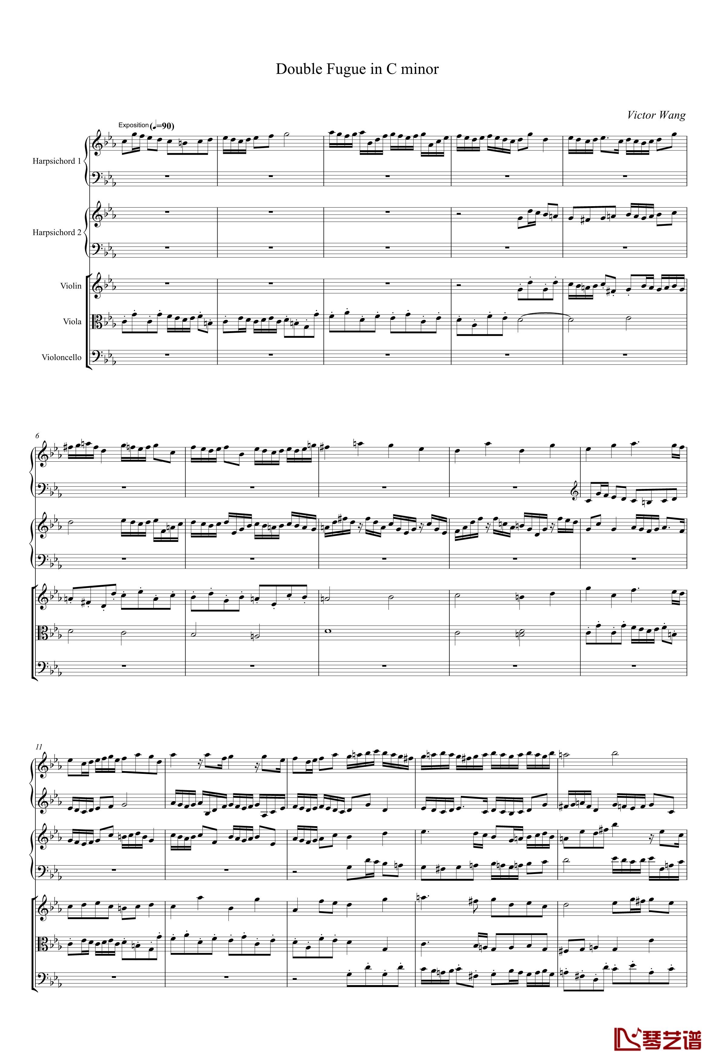 C小调双重赋格钢琴谱-beornotbe1