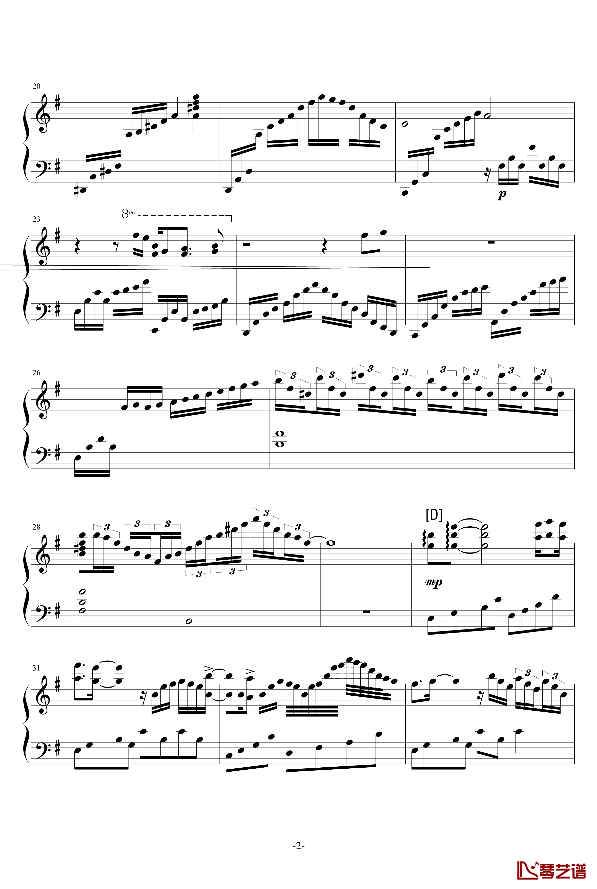 Unfinished钢琴谱-by Yoshiki-林佳树2