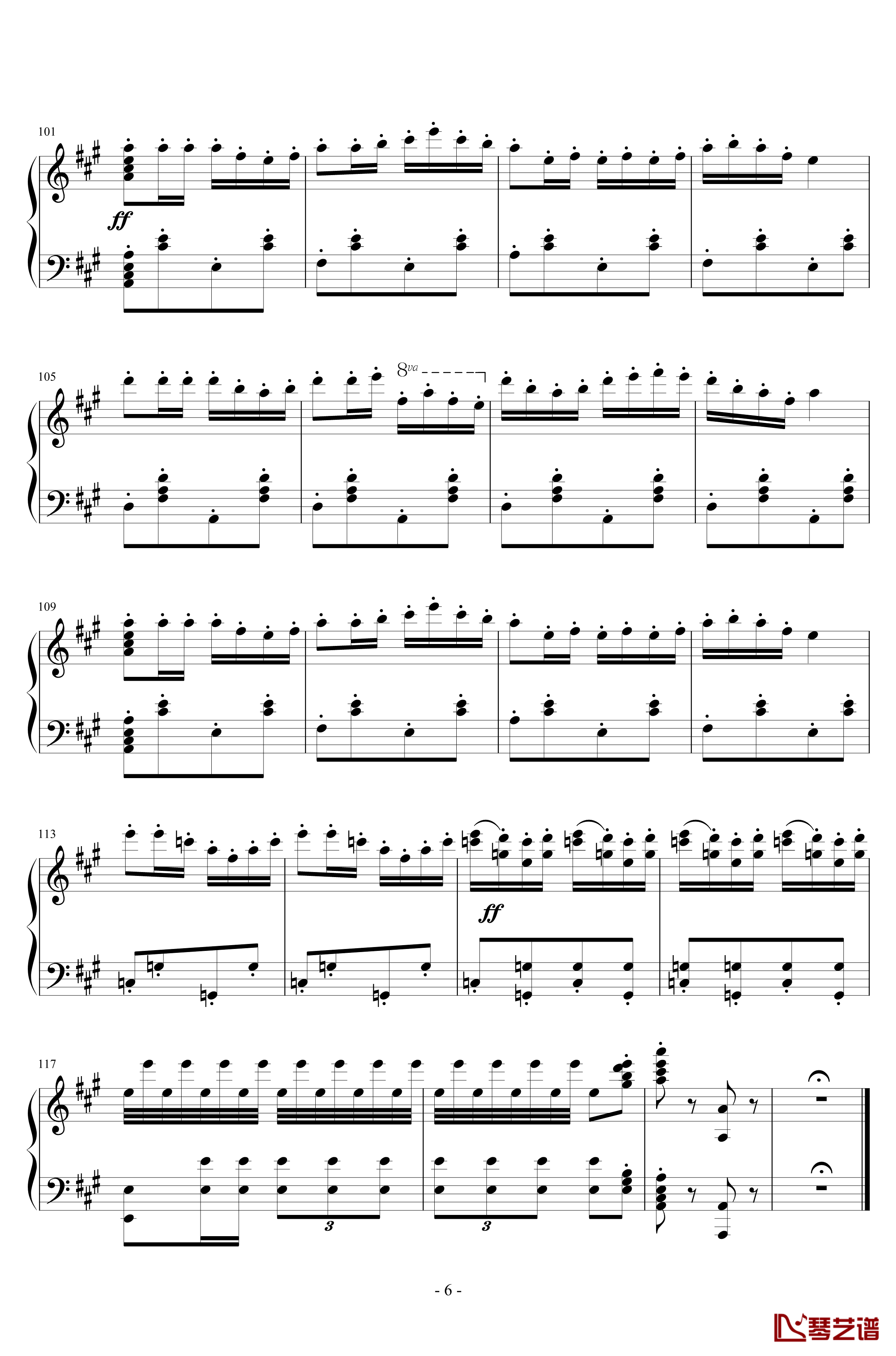 卡门序曲钢琴谱-朝鲜风格-比才-Bizet6