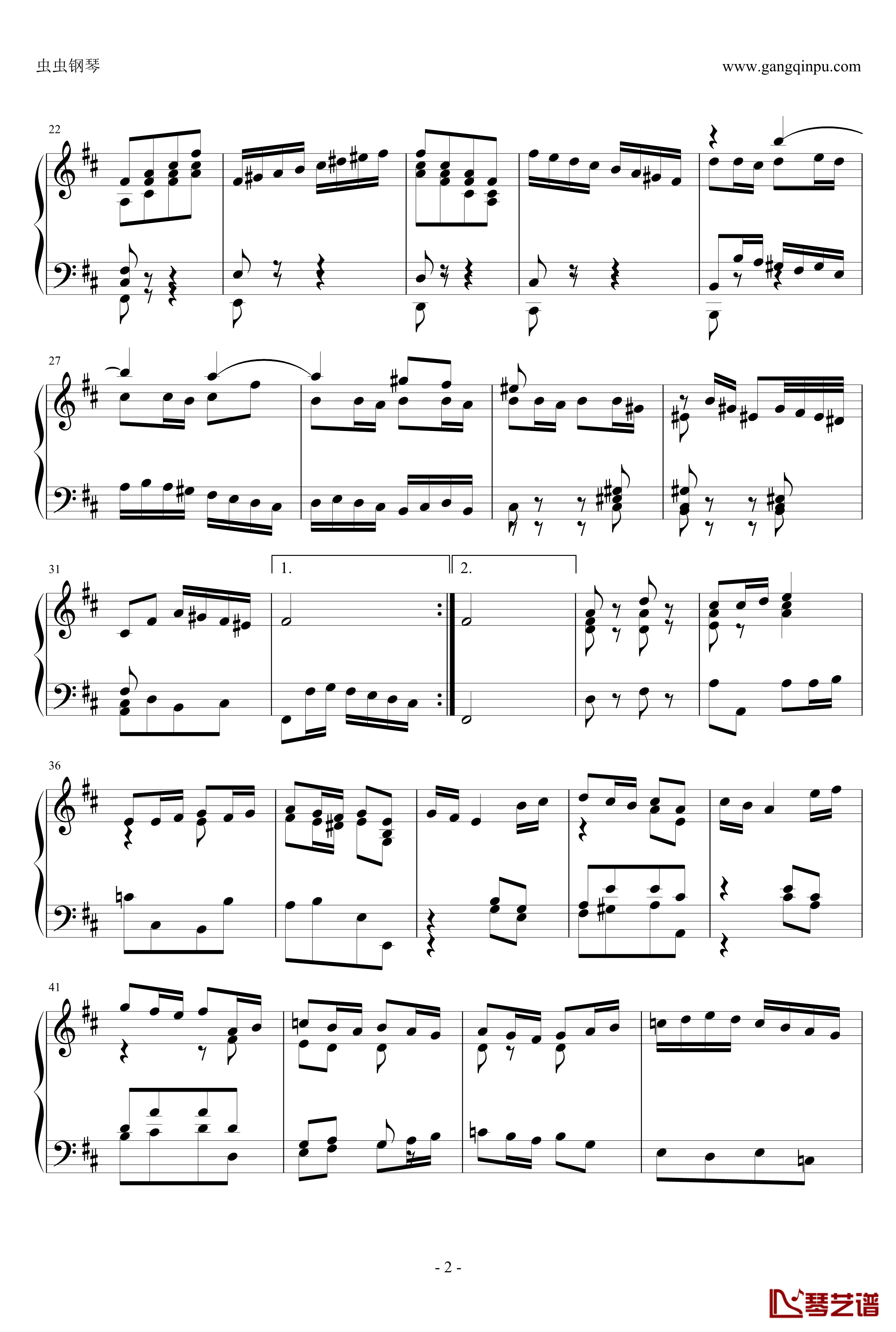 BWV831ECHO钢琴谱-雅克·奥芬巴赫2
