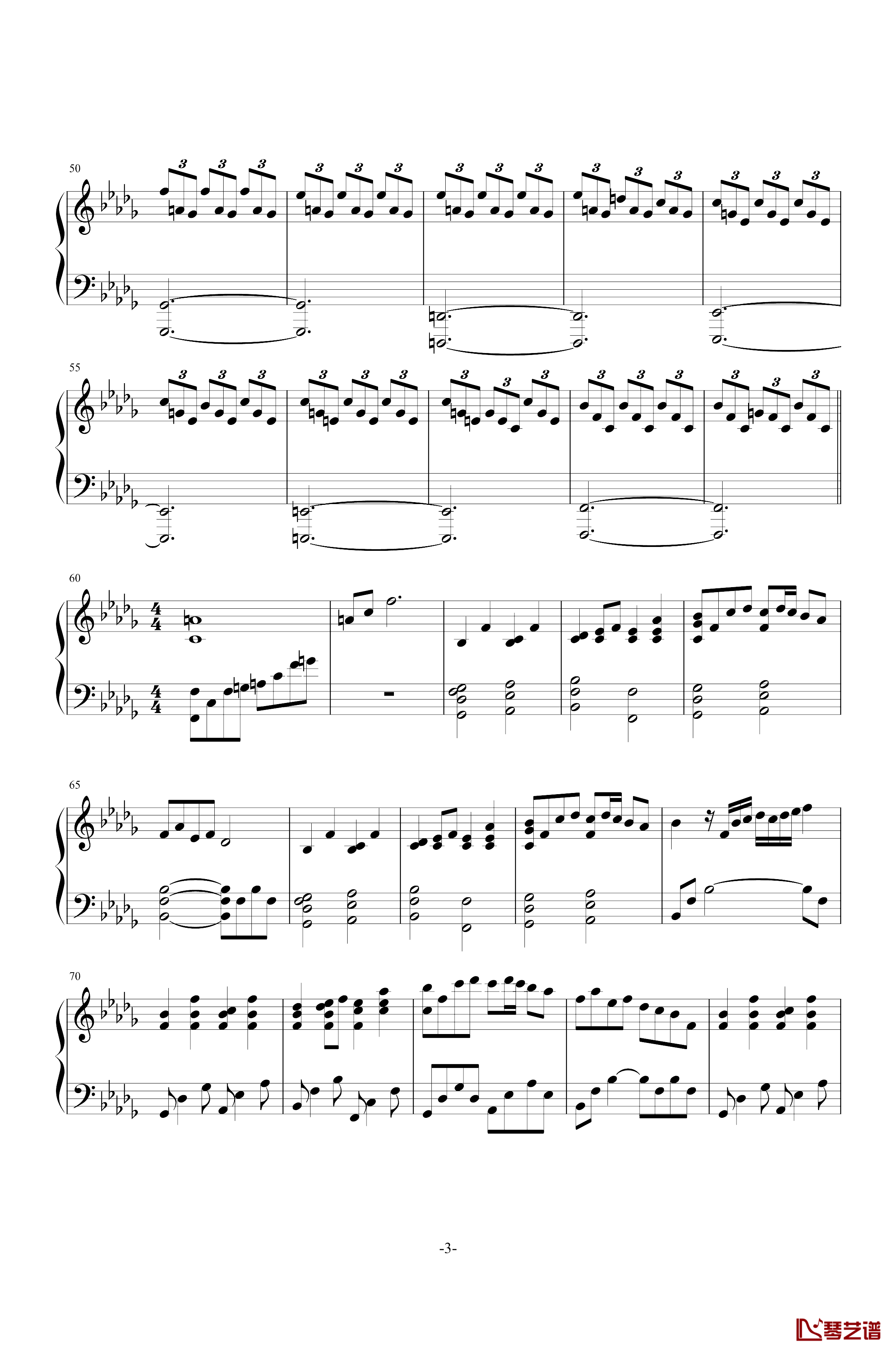 千年の孤独钢琴谱-东方-Everfades3