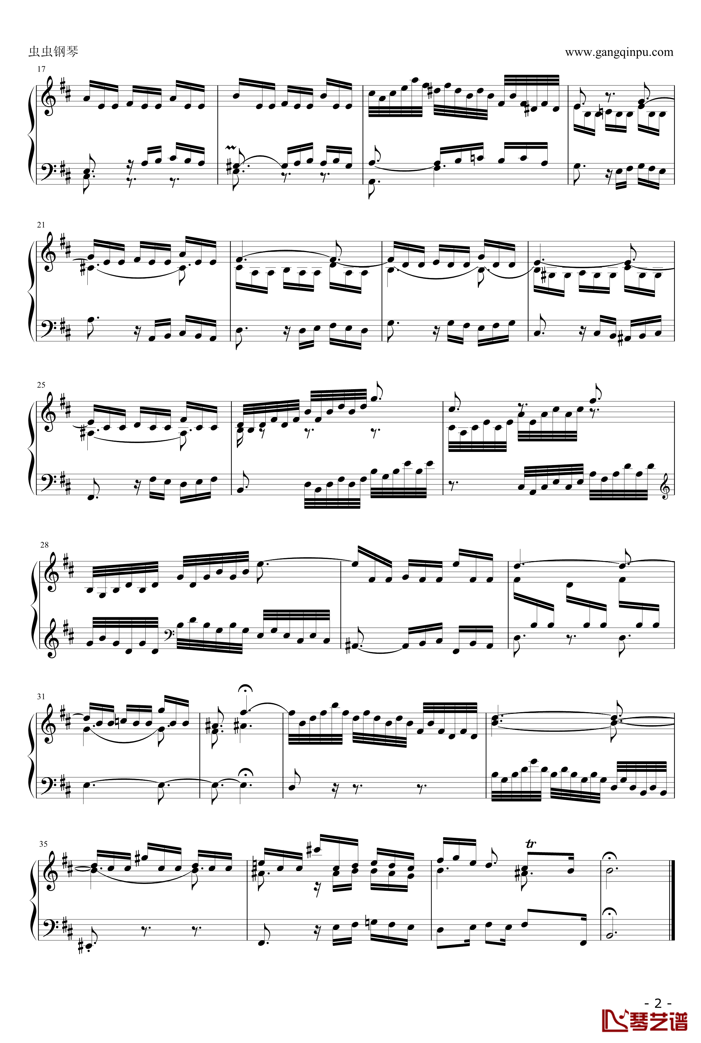 三部创意NO.15钢琴谱-奥芬巴赫-第15首2