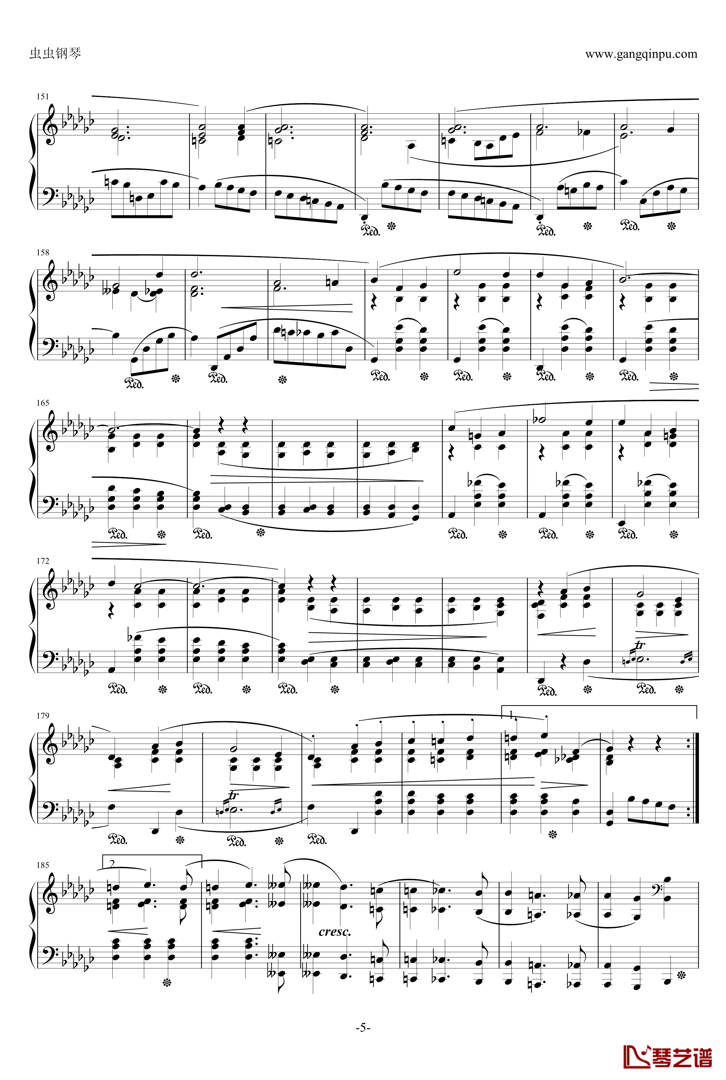 降b小调奏鸣曲——第二乐章钢琴谱-肖邦-chopin5