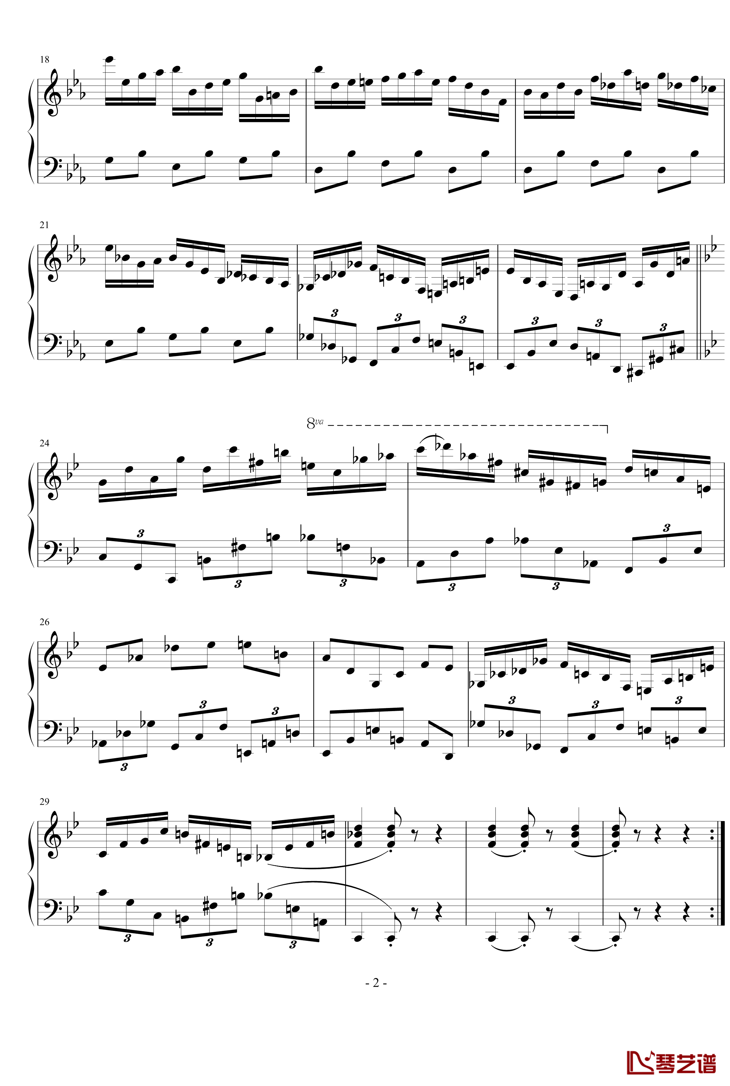 贝多芬红白机钢琴谱-流行追梦人2