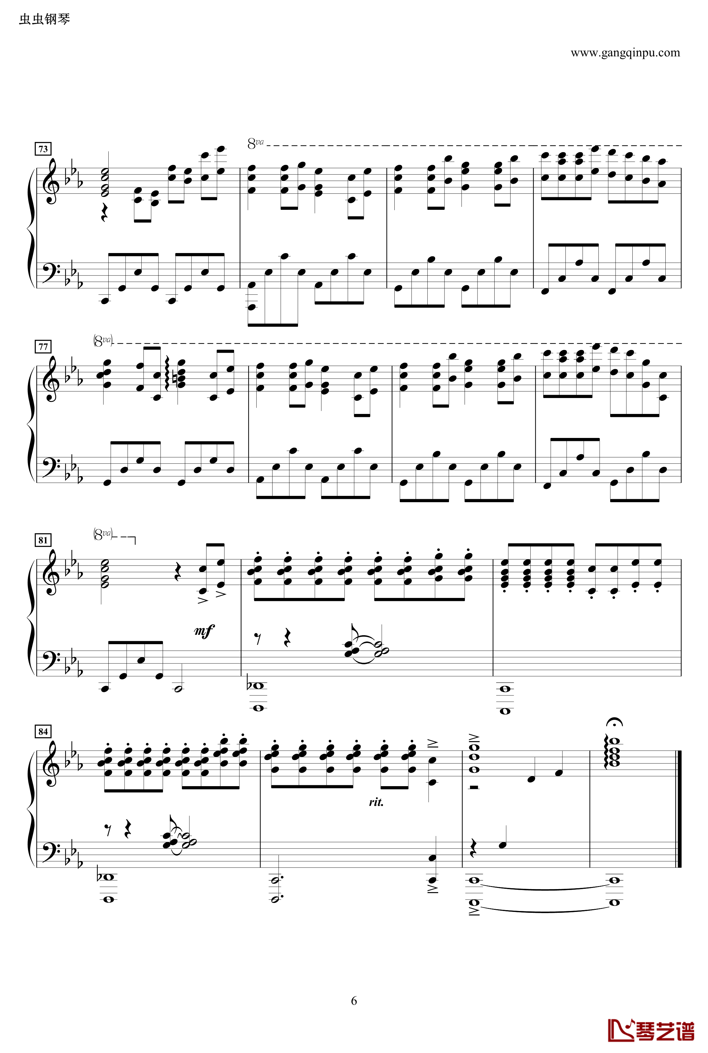 龙猫主题曲钢琴谱-风之甬道·風のとおり道·The Wind Forest·-·Best Original on Piano-久石让6