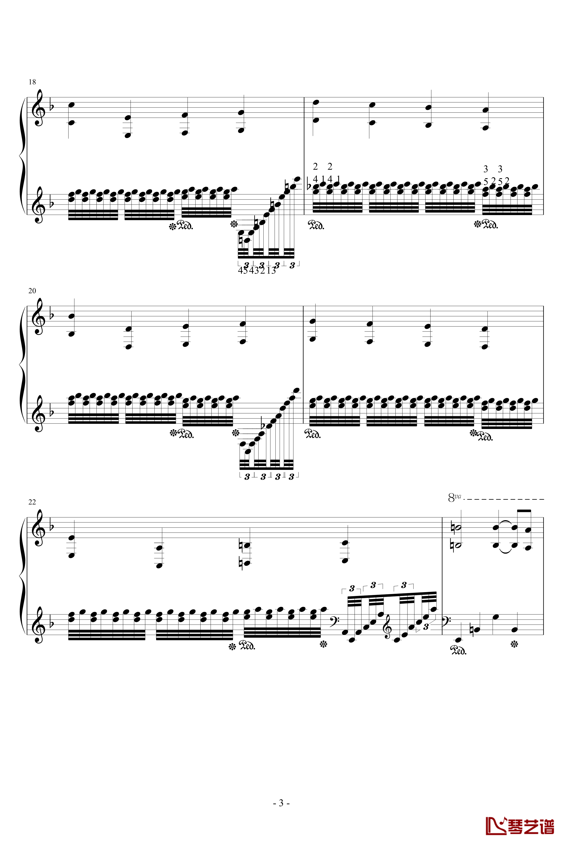 练习曲金融危机钢琴谱-升c小调3