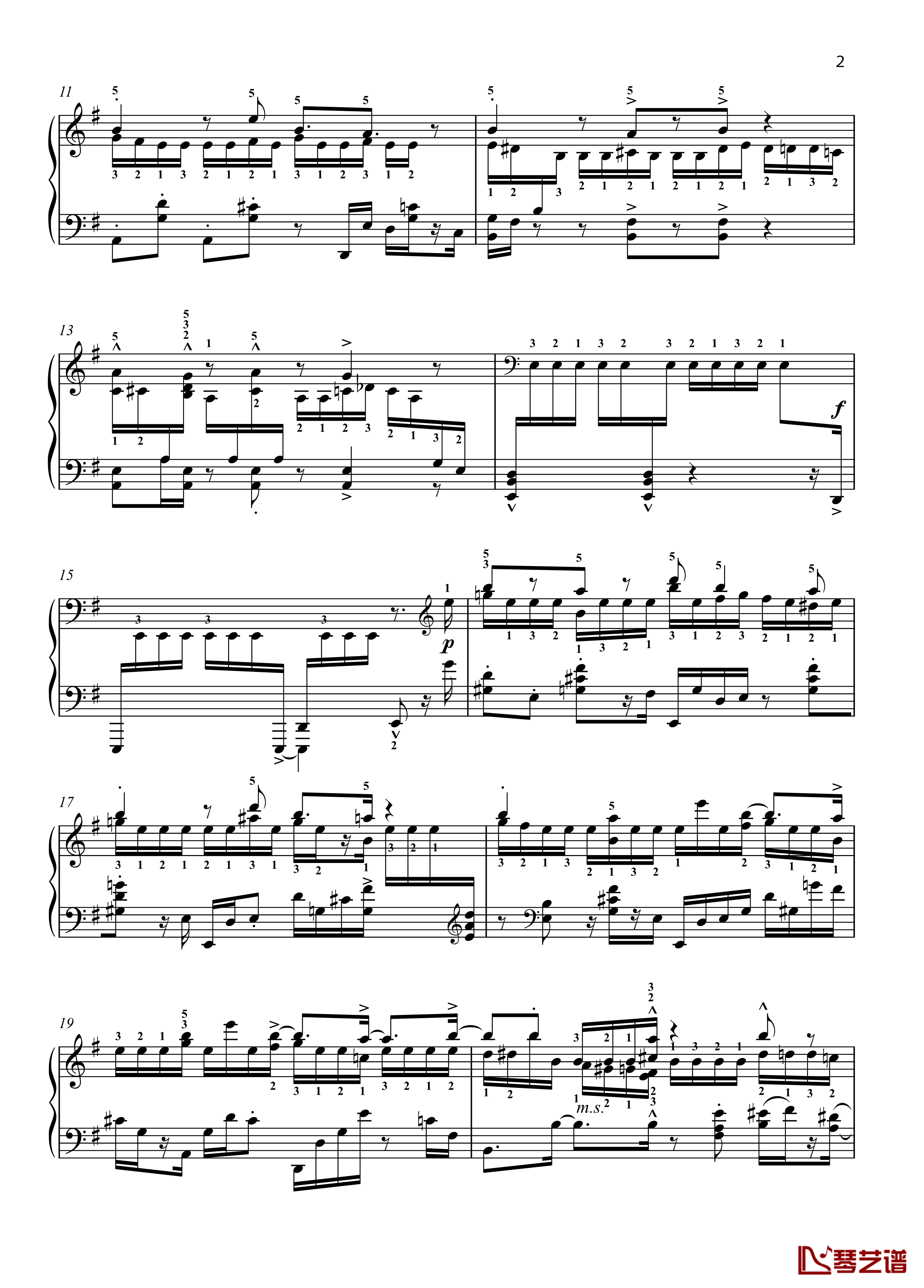 No. 3. Toccatina钢琴谱-带指法-八首音乐会练习曲 Eight Concert ?tudes Op 40-爵士-尼古拉·凯帕斯汀2