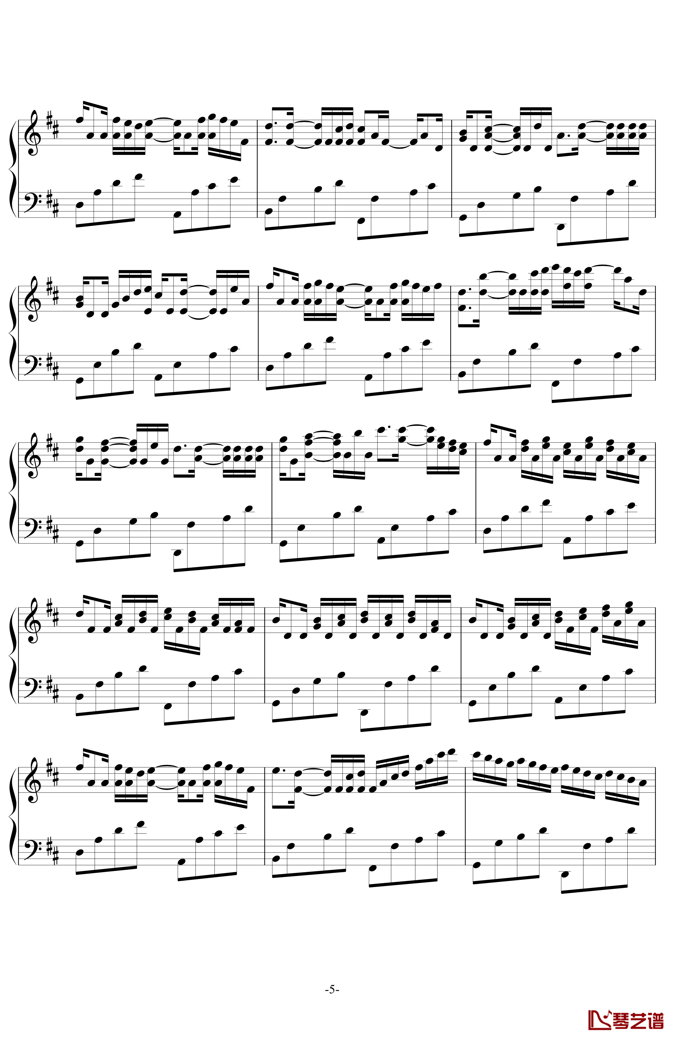 Canon in D Encore钢琴谱-再会卡农-帕赫贝尔-Pachelbel5