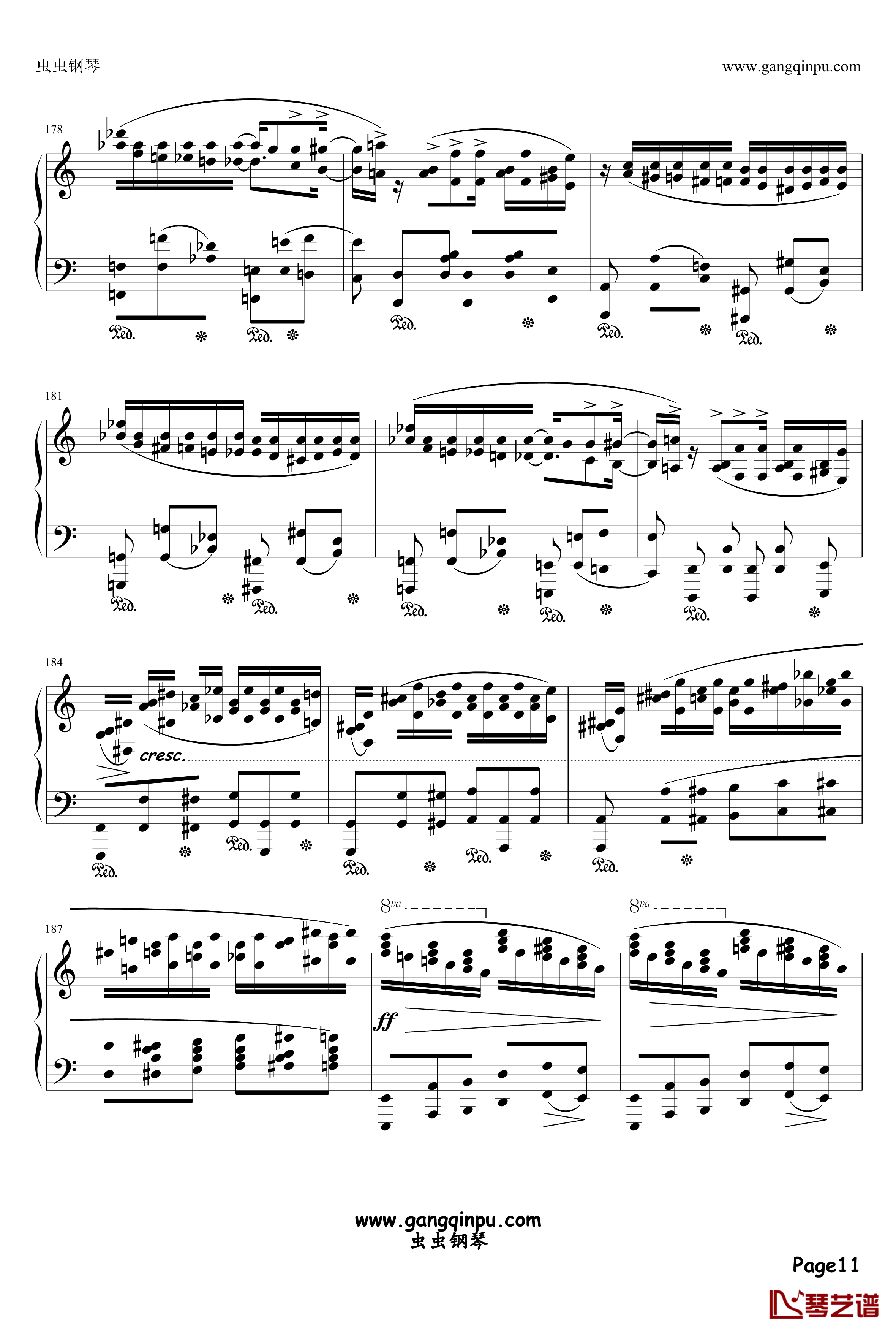 肖邦 - 第二号叙事曲 F大调钢琴谱-肖邦-chopin11