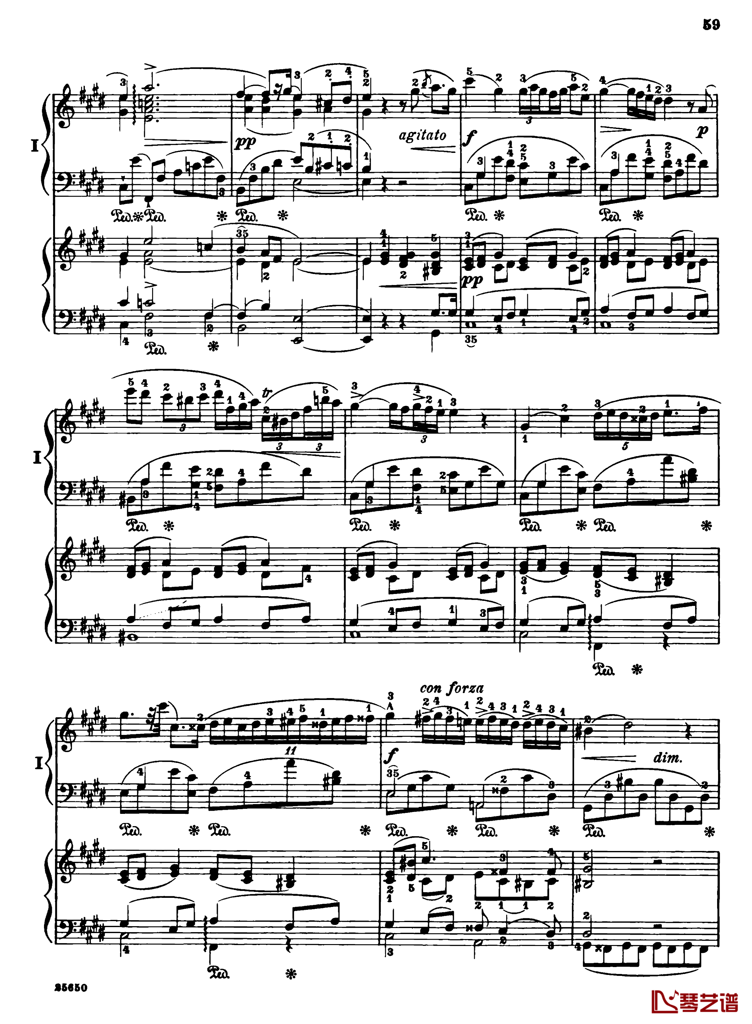 肖邦第一钢琴协奏曲钢琴谱-肖邦61