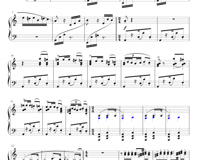 古典名曲大串烧钢琴谱-原创版-yutianyue126
