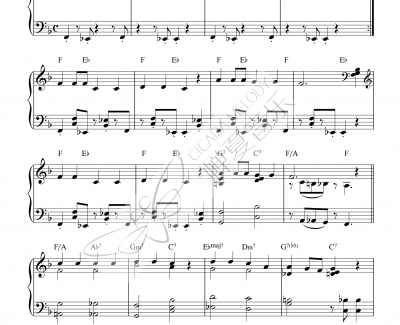 爵士版钢琴谱-唐老鸭