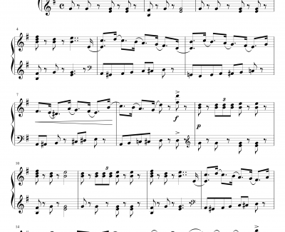 胡桃夹子进行曲Op.71钢琴谱-柴科夫斯基-Peter Ilyich Tchaikovsky