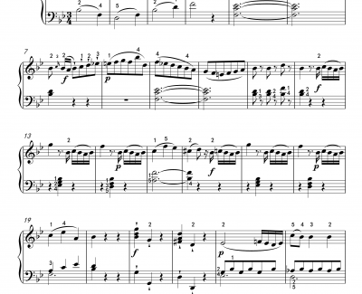 奏鸣曲钢琴谱-K-570-第一乐章-莫扎特