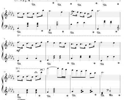 雨中漫步钢琴谱-3K重制升级版-欧美经典