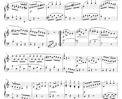第一乐章克里门汀C大调奏鸣曲钢琴谱-Op.36-克来门蒂