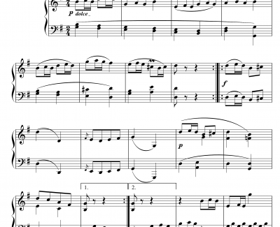 贝多芬第二十五钢琴奏鸣曲钢琴谱-贝多芬-beethoven