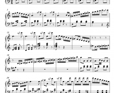 库伦小奏鸣曲钢琴谱-库伦-第三乐章