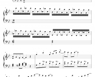 星空钢琴谱-简化版-克莱德曼