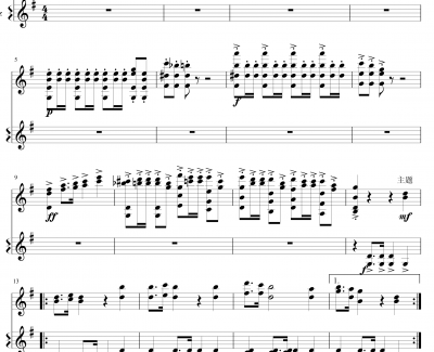 意大利国歌变奏曲钢琴谱-DXF