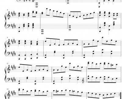 E大调第八练习曲钢琴谱-PARROT186