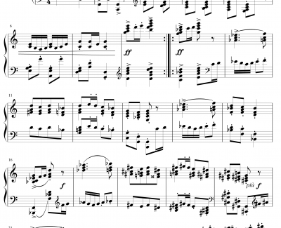 利戈顿舞曲钢琴谱-选自《库普兰之墓》-拉威尔-Ravel