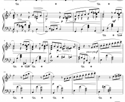 六月钢琴谱 船歌-The seasons,June: Barcarolle-柴科夫斯基-Peter Ilyich Tchaikovsky