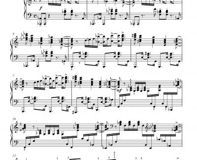 1. Prelude钢琴谱-带指法-八首音乐会练习曲-Eight Concert ?tudes Op 40 - No. -爵士-尼古拉·凯帕斯汀