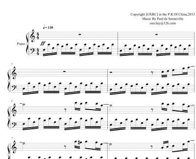 欢乐的反复钢琴谱-Petite Ritournelle-OXRC-克莱德曼