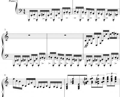 龙卷风钢琴谱-超级练习曲-wang554903441
