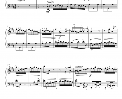 中国音乐学院考级五级A组 2.二部创意曲 No.3钢琴谱-巴赫-P.E.Bach