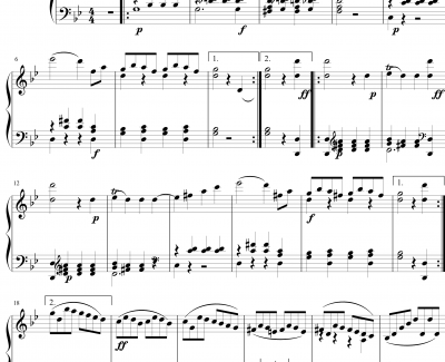 莫扎特第四十交响曲第四乐章钢琴谱-莫扎特