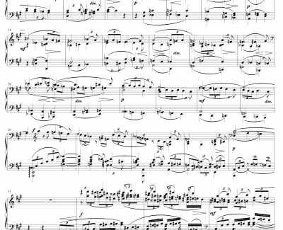 拉赫玛尼诺夫d小调第三钢琴协奏曲钢琴谱 第二乐章-拉赫马尼若夫 