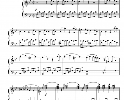 g小调第四十号交响曲钢琴谱-莫扎特