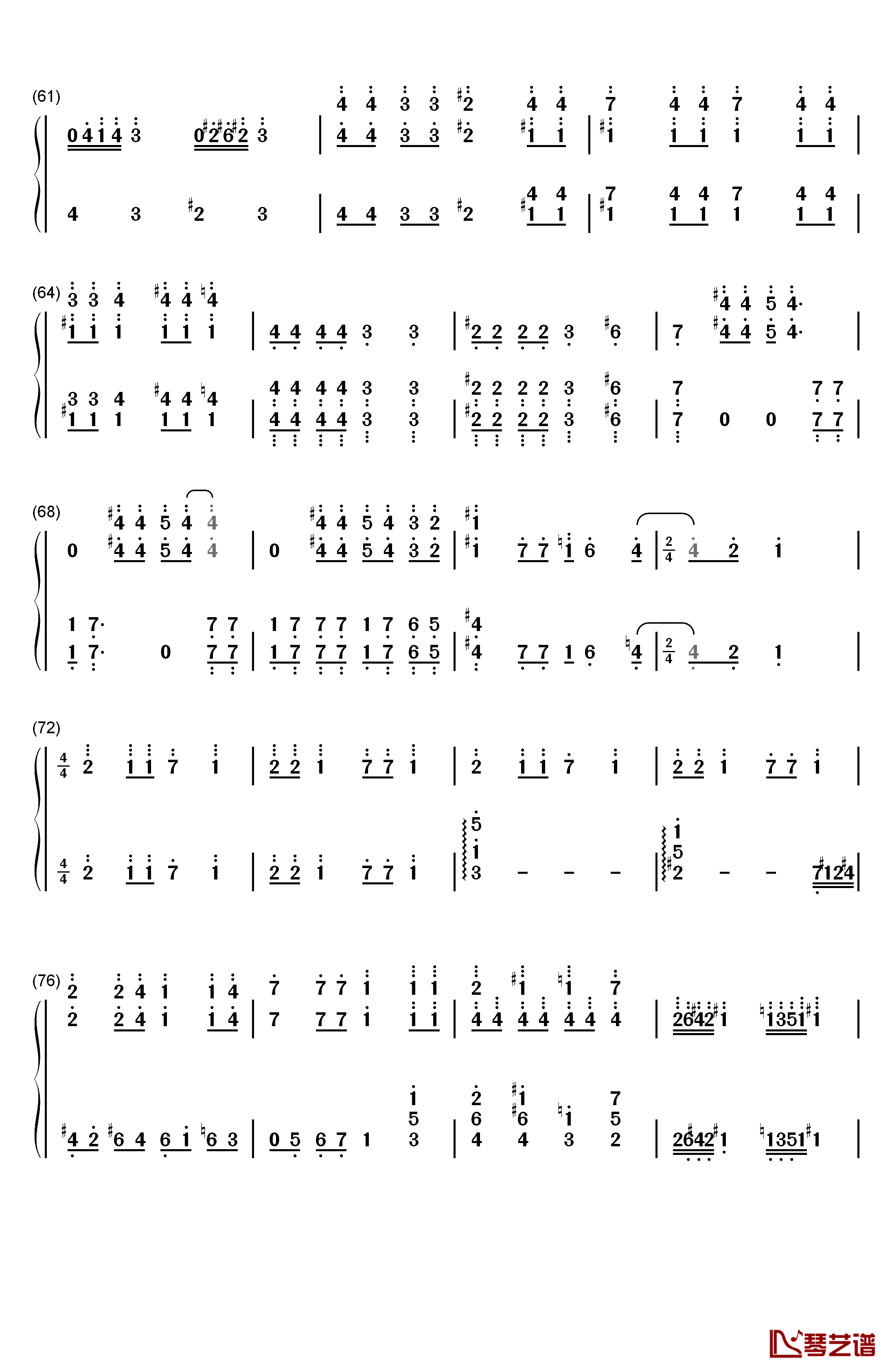Bohemian Rhapsody钢琴简谱-数字双手-马克西姆5